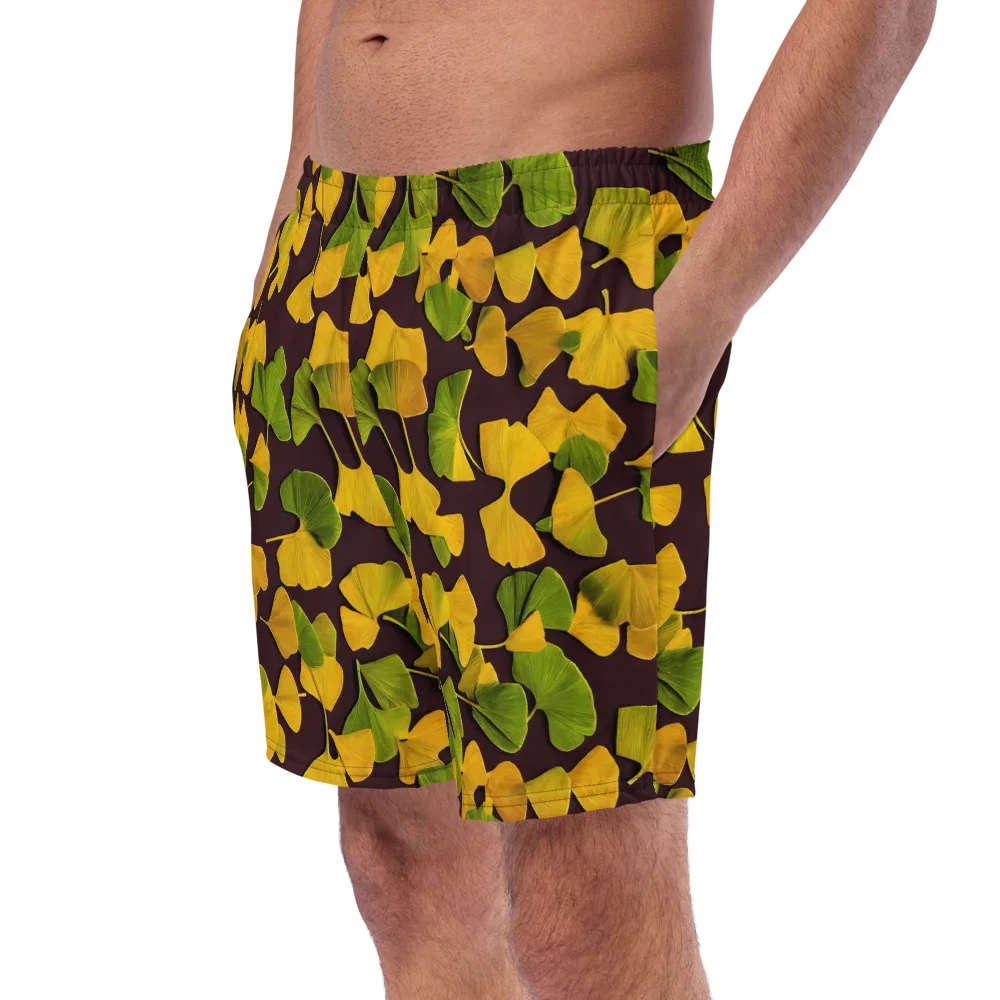 Midnight Ginkgo on Swim Trunks — Left Front