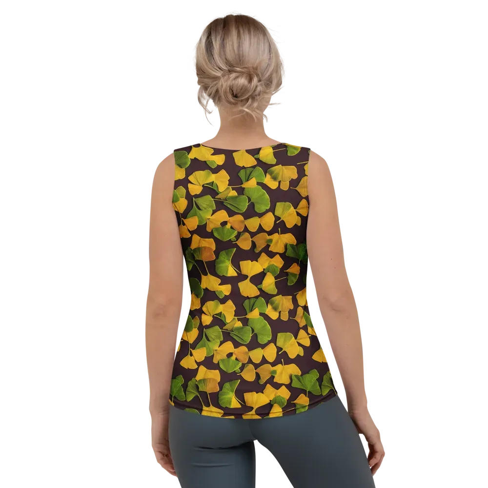 Midnight Ginkgo on Women's Tank Top — Back