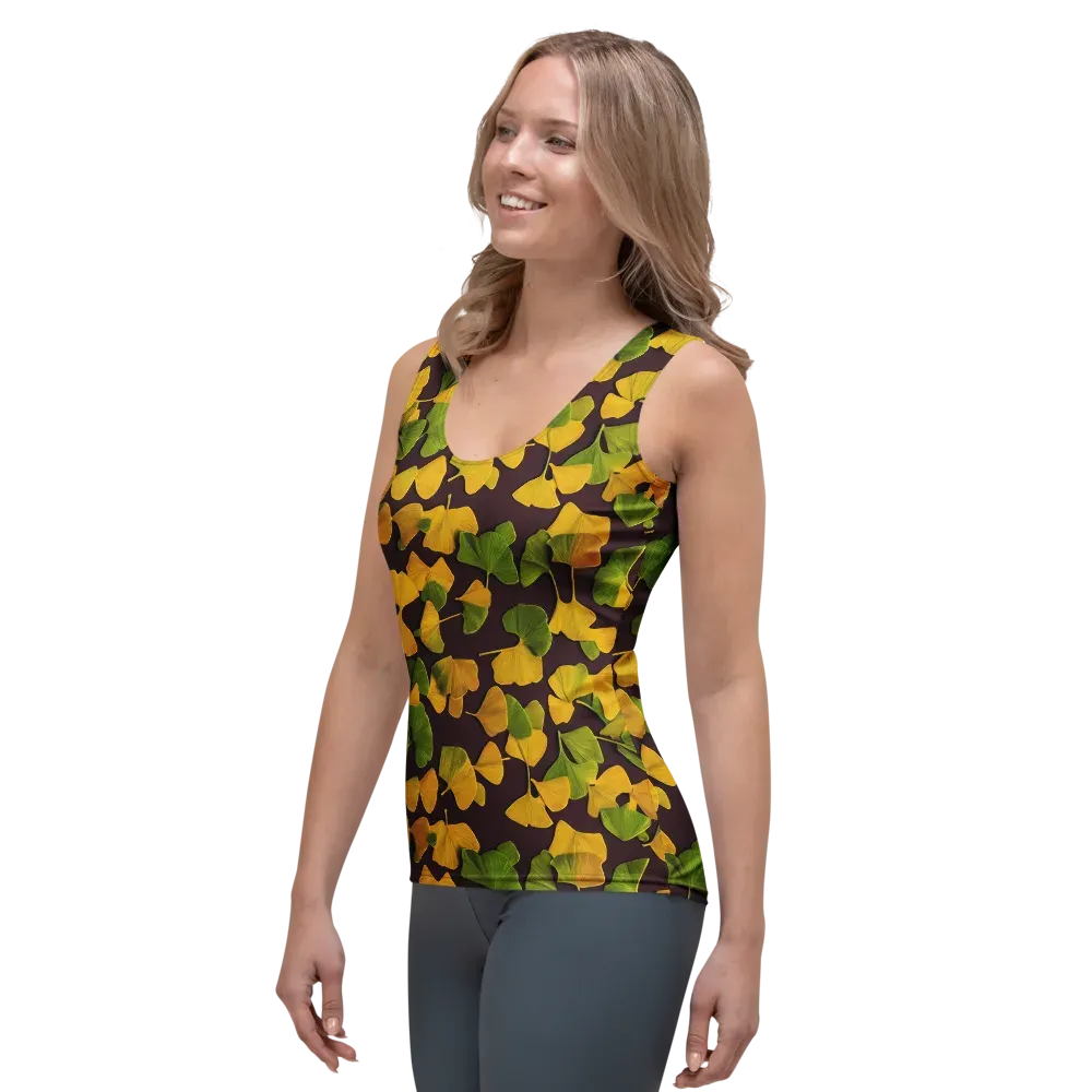 Midnight Ginkgo on Women's Tank Top — Left Front