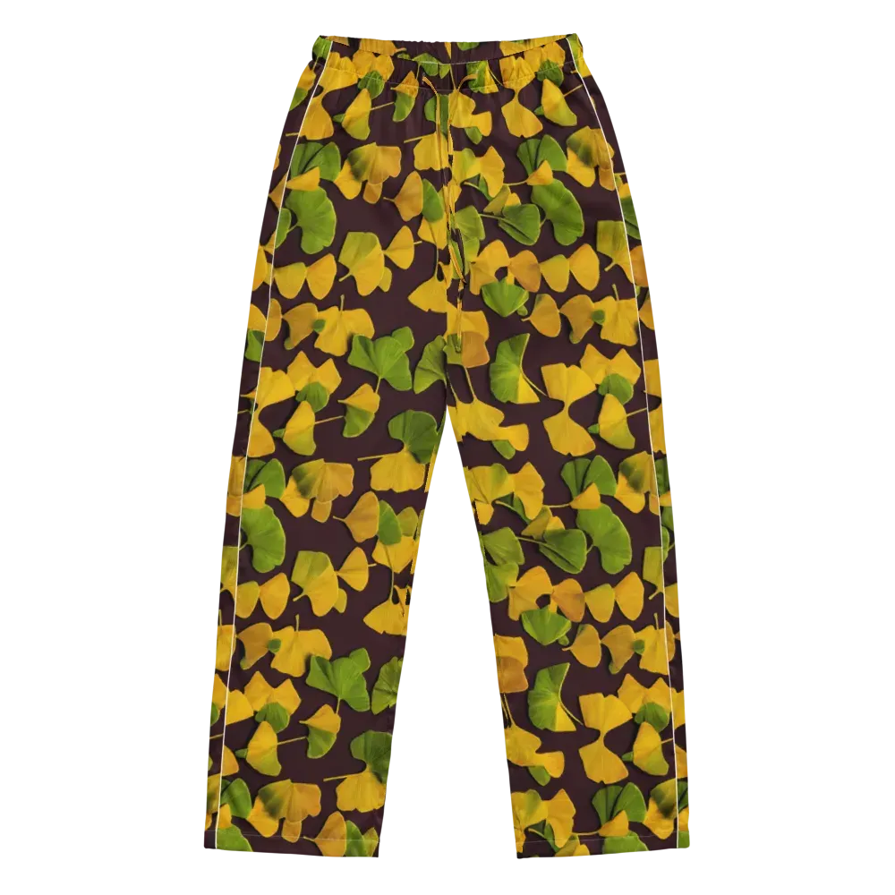 Midnight Ginkgo on Women's Pajama Pants — Front