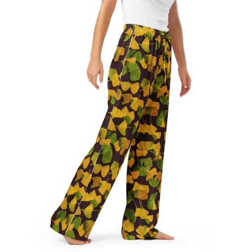 Midnight Ginkgo on a Women's Pajama Pants