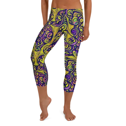 Indigo Fever on a Capri Leggings