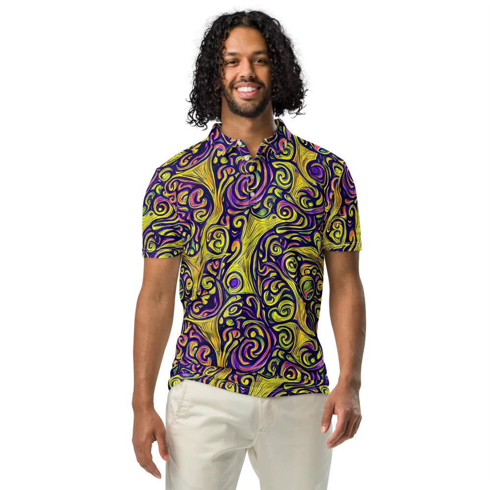 Indigo Fever on Men's Slim Fit Polo Shirt — Front