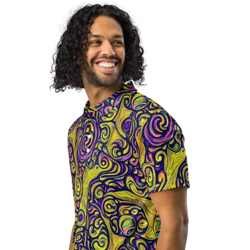 Indigo Fever on a Men's Slim Fit Polo Shirt