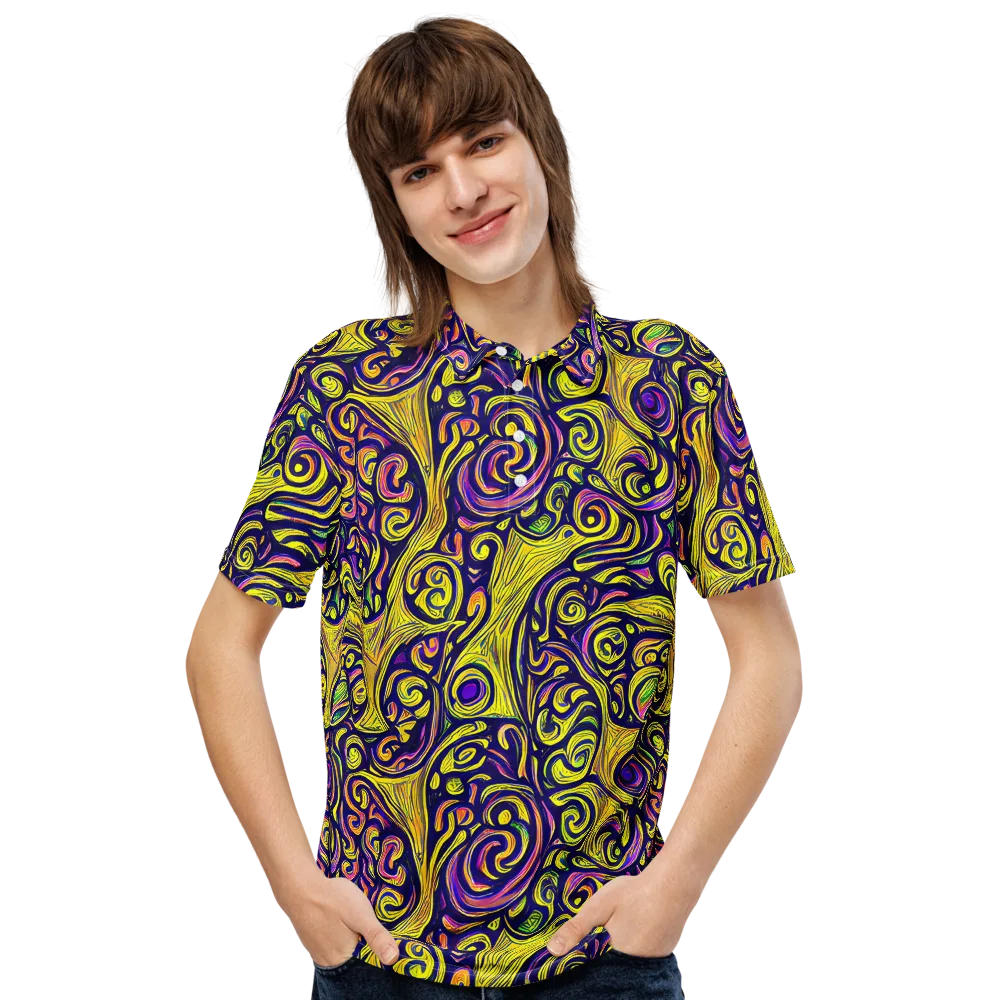 Indigo Fever on Men's Slim Fit Polo Shirt — Front
