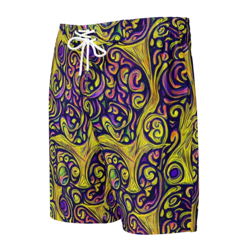 Indigo Fever on a Men's Board Shorts