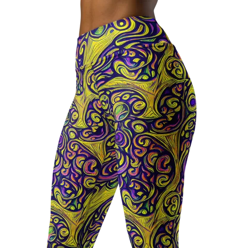 Indigo Fever on a Yoga Leggings