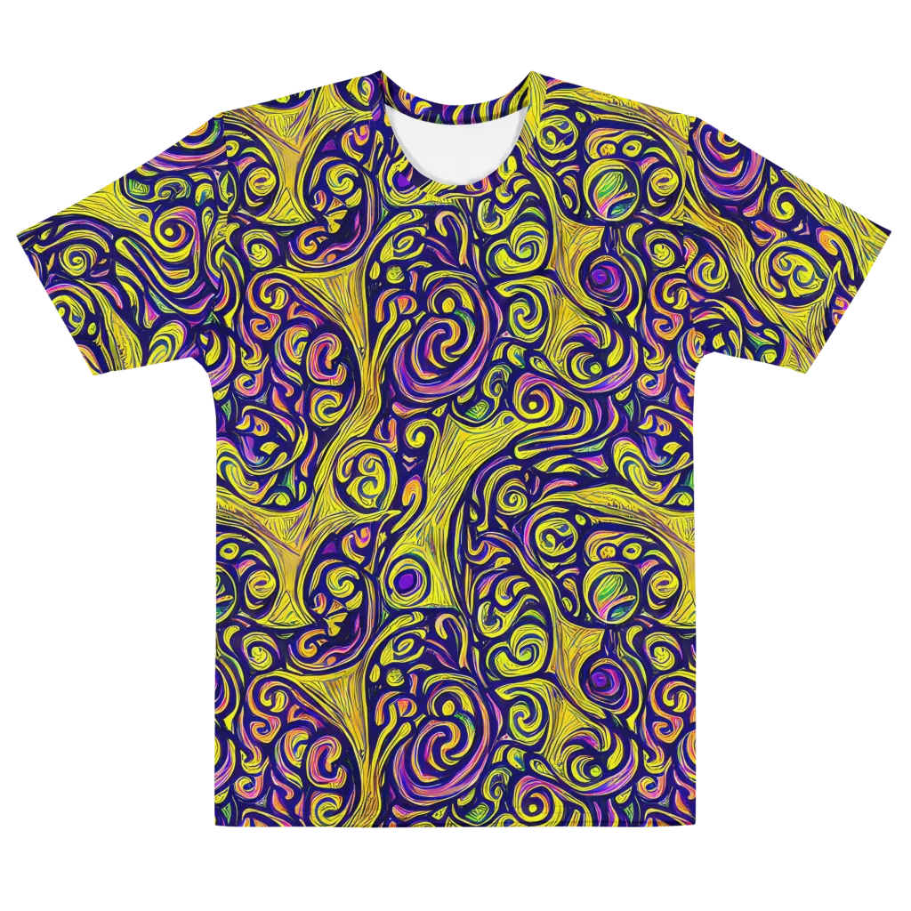 Indigo Fever on Men's Cotton Crew Neck T-Shirt — Front