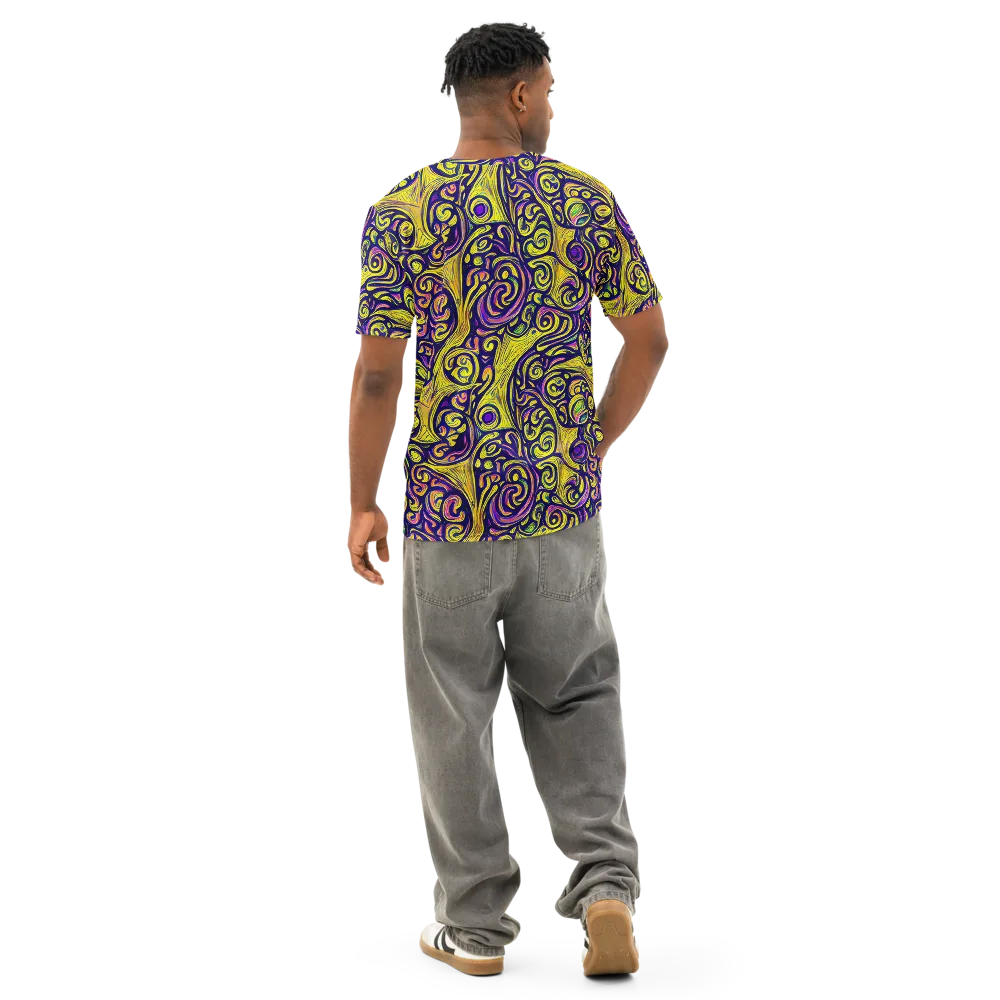 Indigo Fever on Men's Cotton Crew Neck T-Shirt — Back