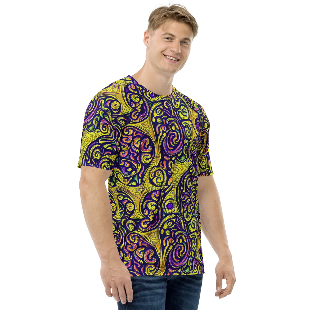 Indigo Fever on Men's Crew Neck T-Shirt — Right