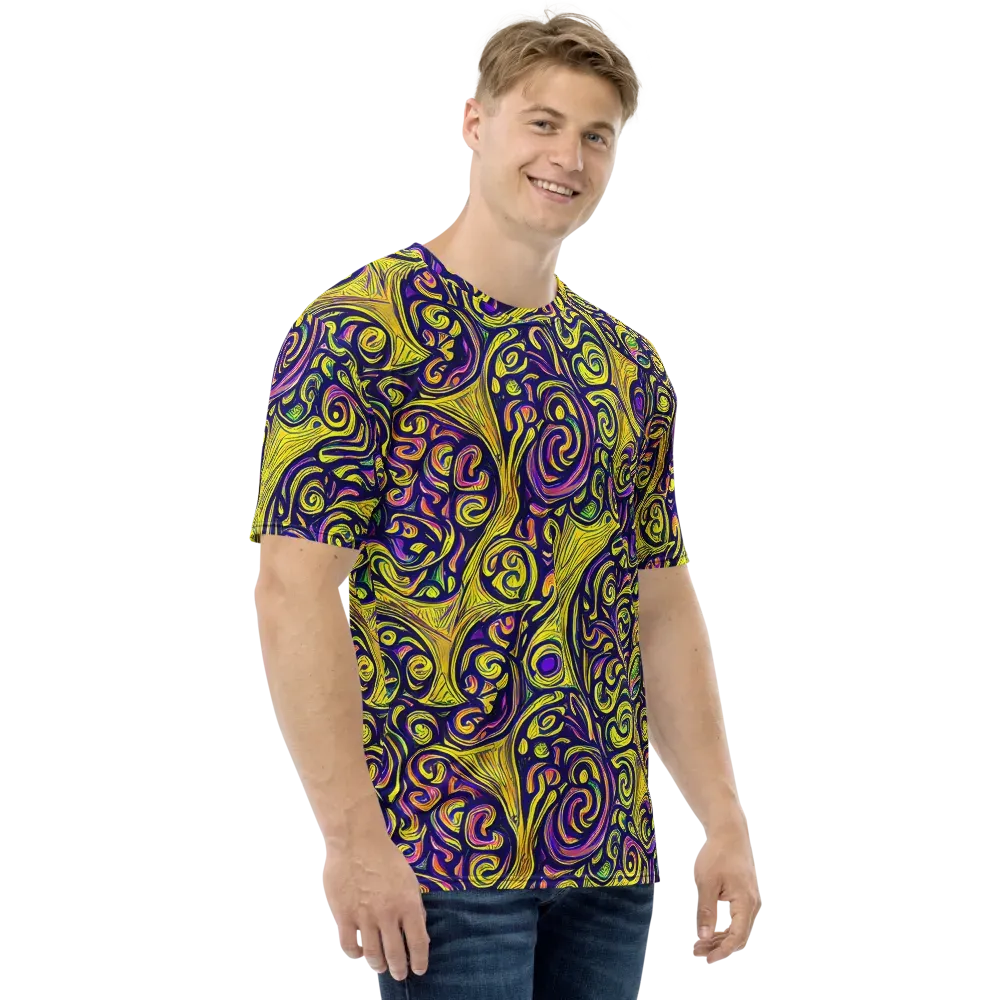 Indigo Fever on Men's Crew Neck T-Shirt — Right