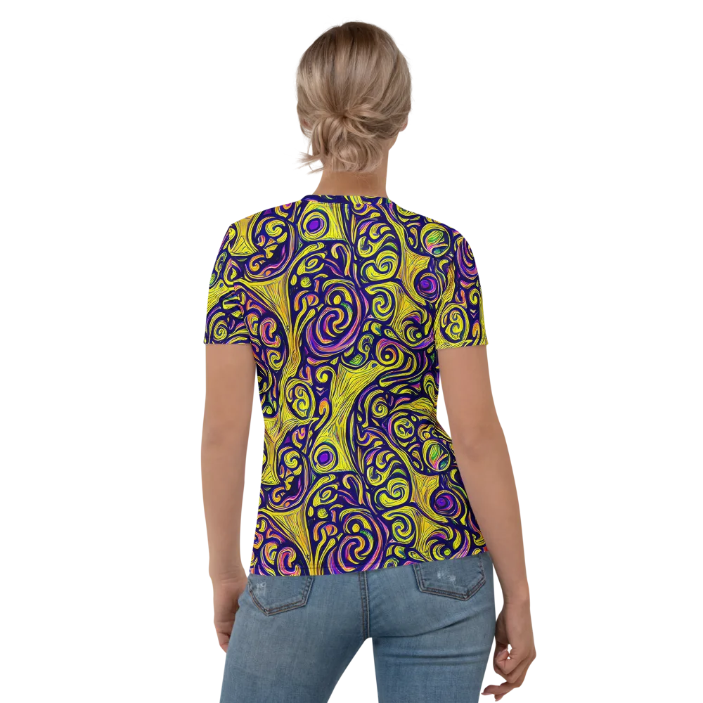 Indigo Fever on Women's Crew Neck T-Shirt — Back