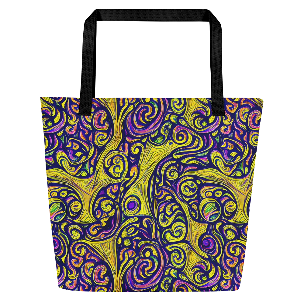 Indigo Fever on Large Tote Bag W/ Pocket — Front