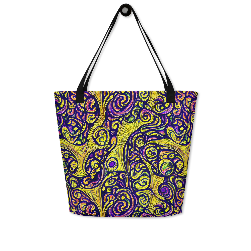 Indigo Fever on Large Tote Bag W/ Pocket — Front