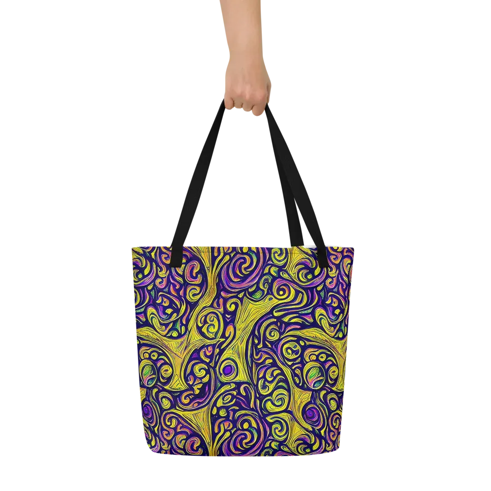 Indigo Fever on Large Tote Bag W/ Pocket — Front