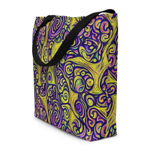 Indigo Fever on a Large Tote Bag W/ Pocket