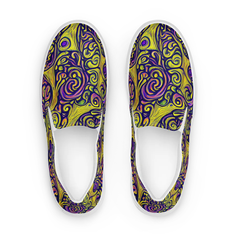 Indigo Fever on Women's Slip-On Canvas Shoes — Front