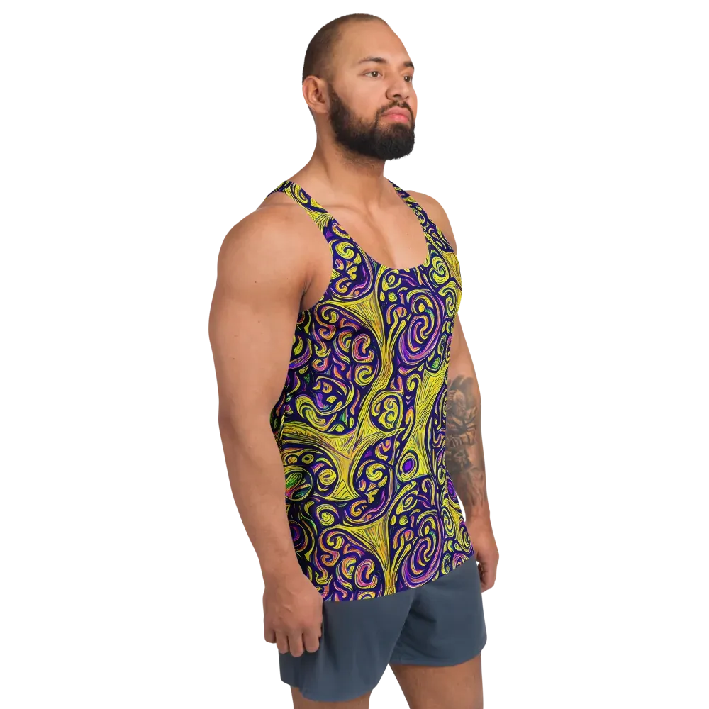 Indigo Fever on Men's Tank Top — Right Front