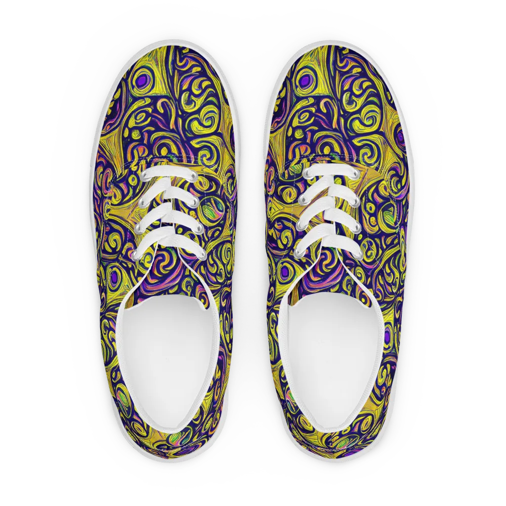 Indigo Fever on Men's Lace-Up Canvas Shoes — Front