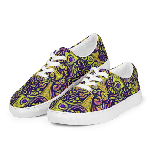 Indigo Fever on a Men's Lace-Up Canvas Shoes