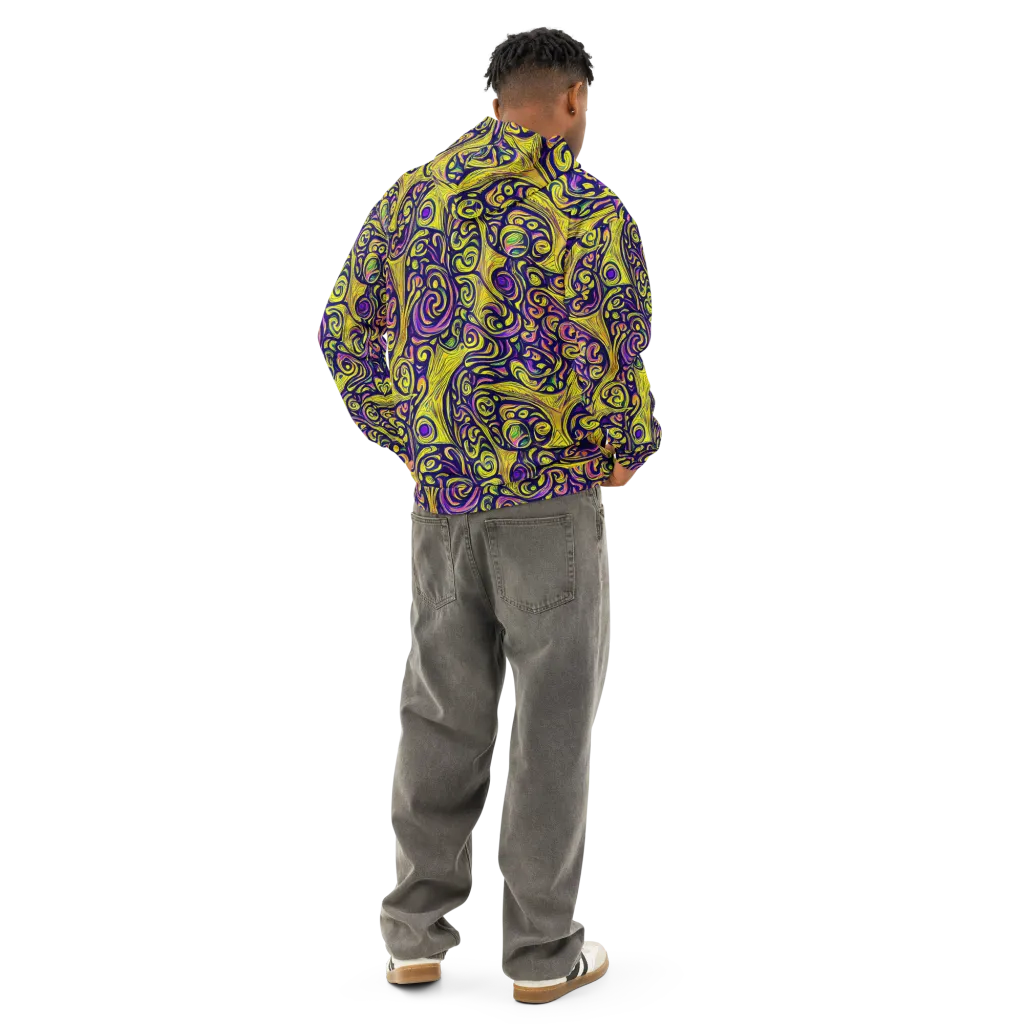 Indigo Fever on Cotton Hoodie — Back