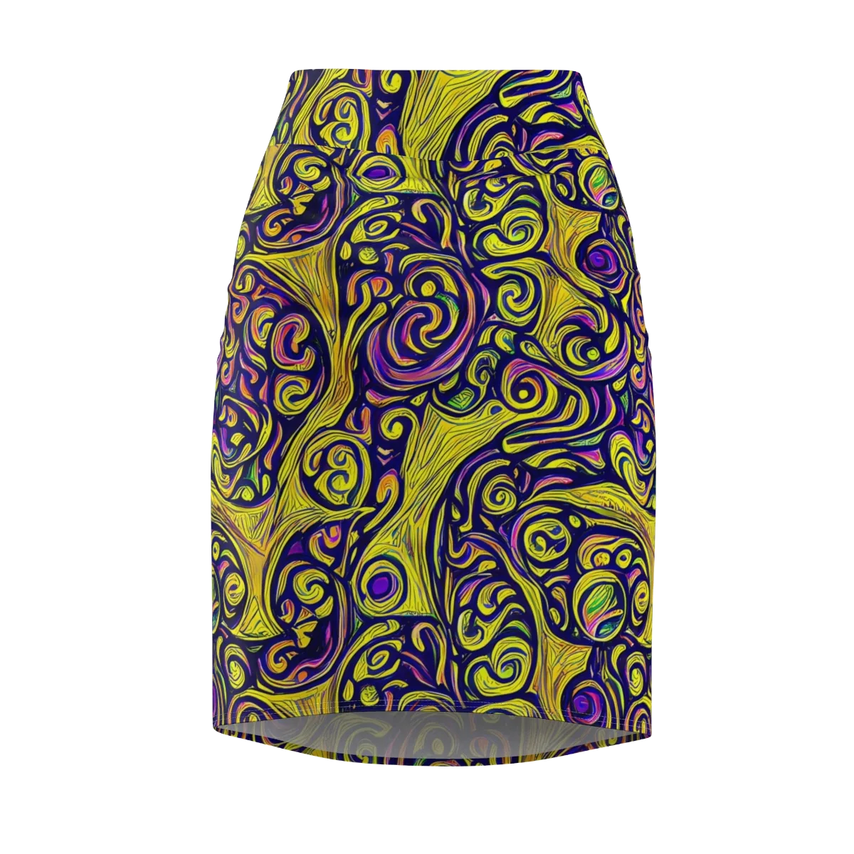 Indigo Fever on Pencil Skirt — Front