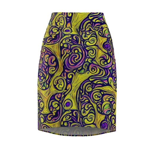 Indigo Fever on a Pencil Skirt