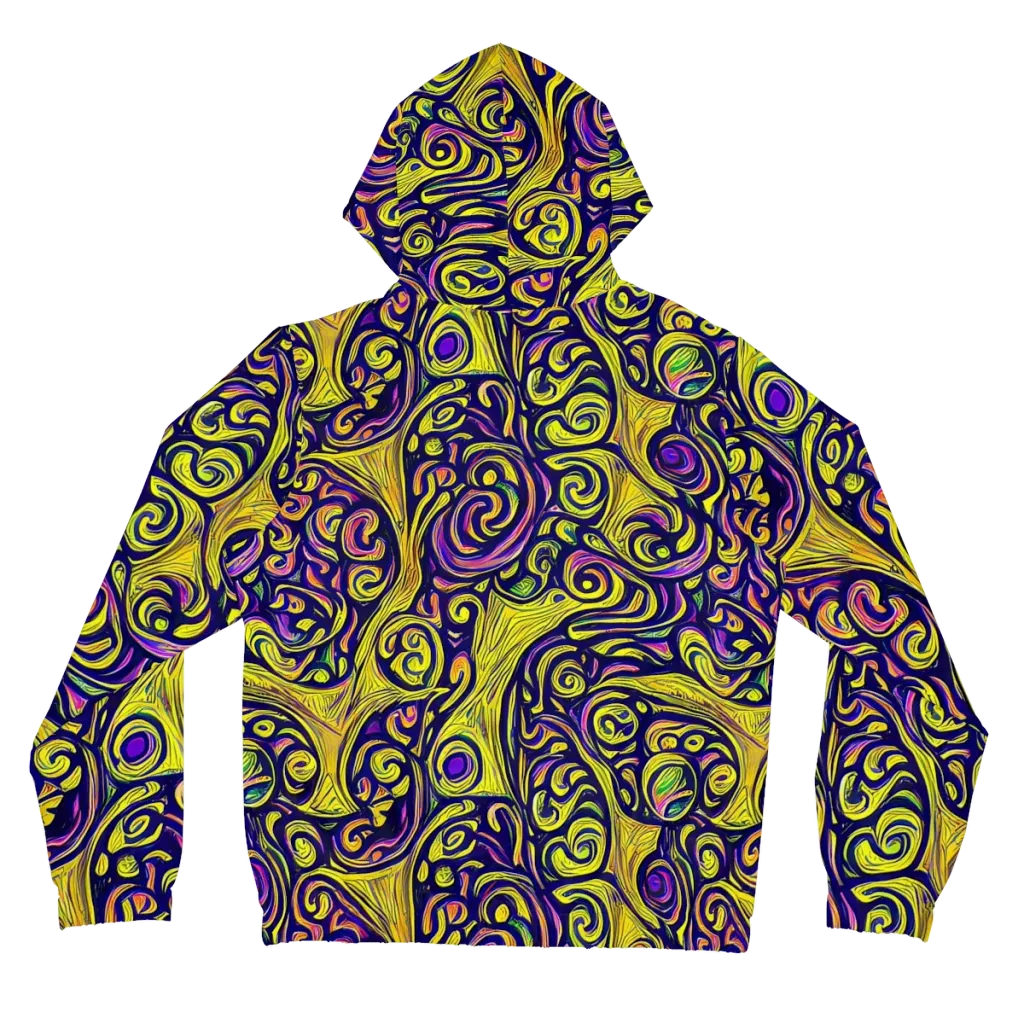 Indigo Fever on Women's Full-Zip Hoodie — Back