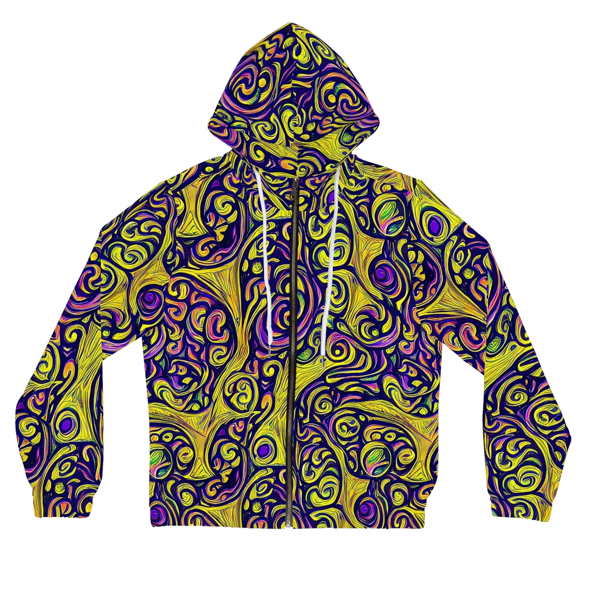 Indigo Fever on Women's Full-Zip Hoodie — Front