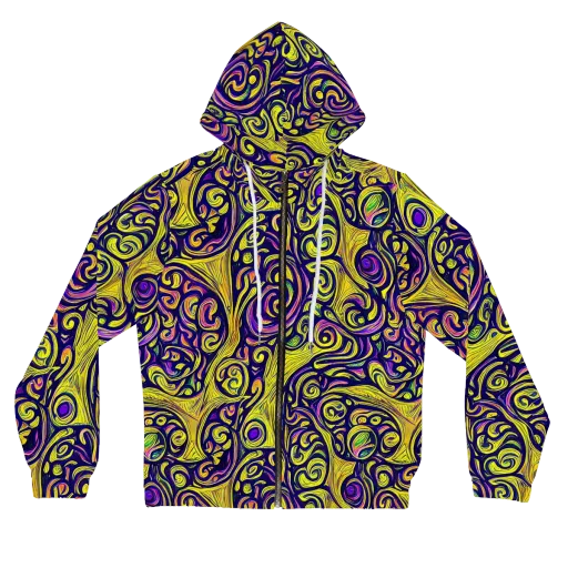 Indigo Fever on a Women's Full-Zip Hoodie