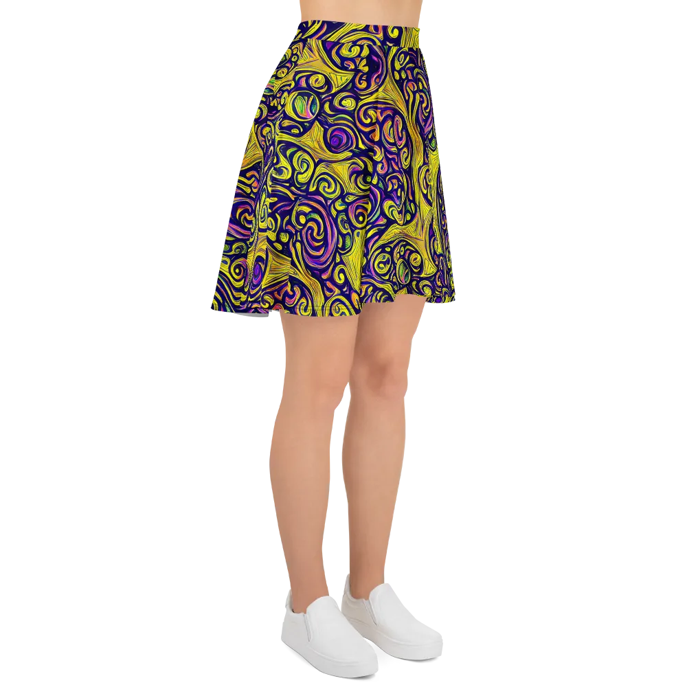 Indigo Fever on Skater Skirt — Right
