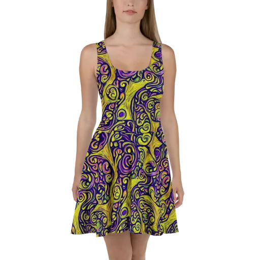 Indigo Fever on a Skater Dress