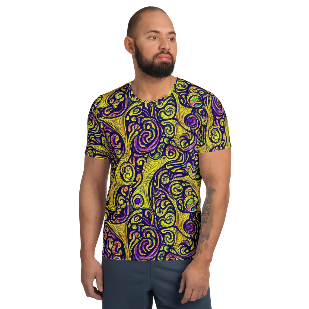 Indigo Fever on Men's Athletic T-Shirt — Front
