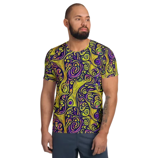 Indigo Fever on a Men's Athletic T-Shirt