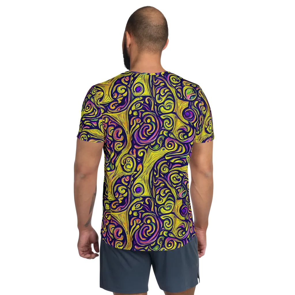 Indigo Fever on Men's Athletic T-Shirt — Back