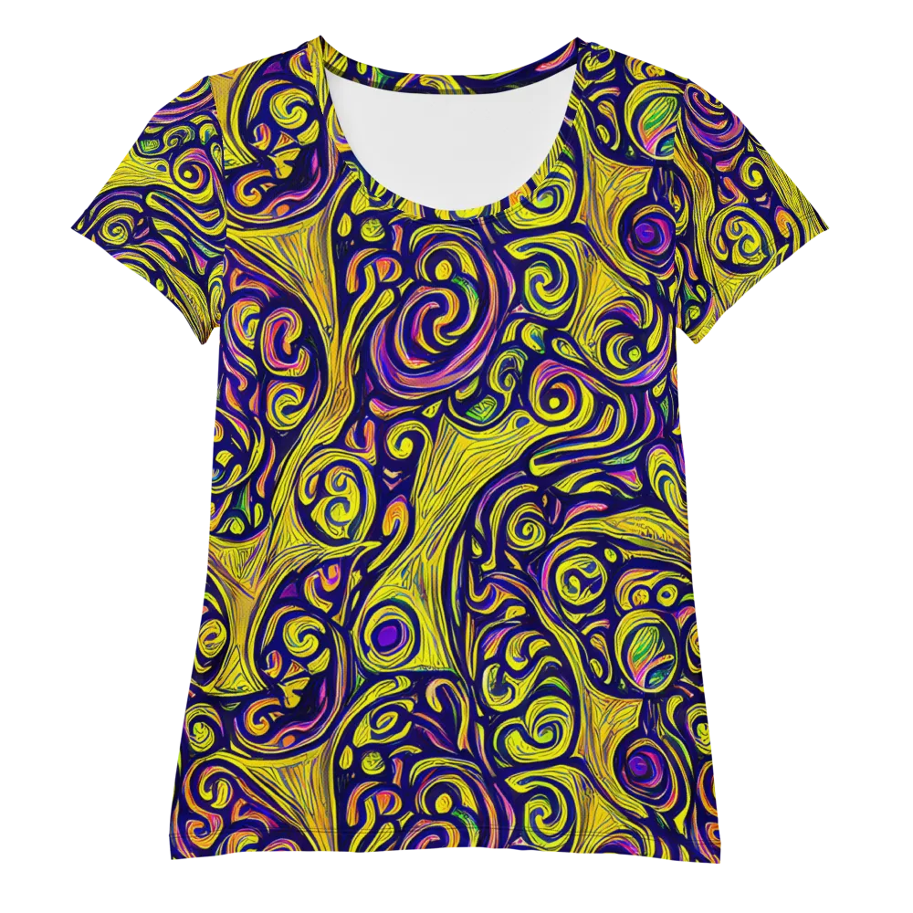 Indigo Fever on Women's Athletic T-Shirt — Front
