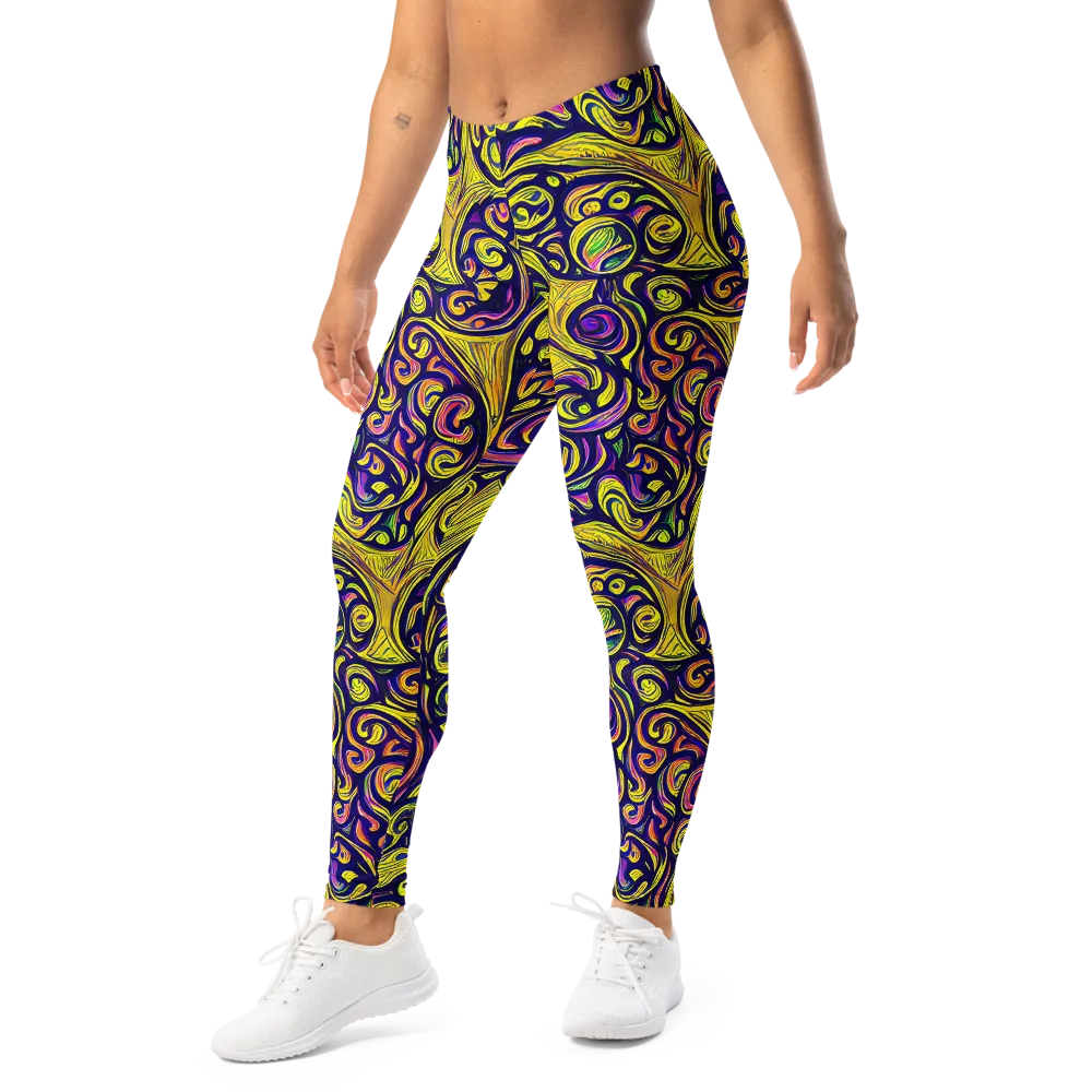 Indigo Fever on Leggings — Left Front