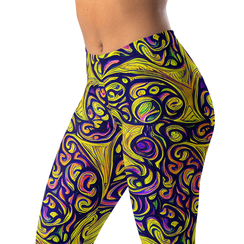 Indigo Fever on Leggings — Left Front
