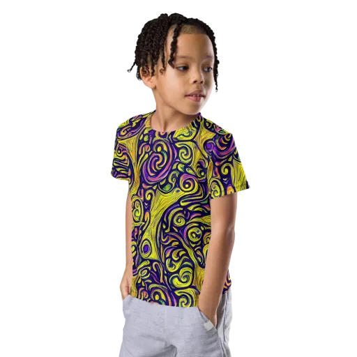 Indigo Fever on a Kids Crew Neck T-Shirt