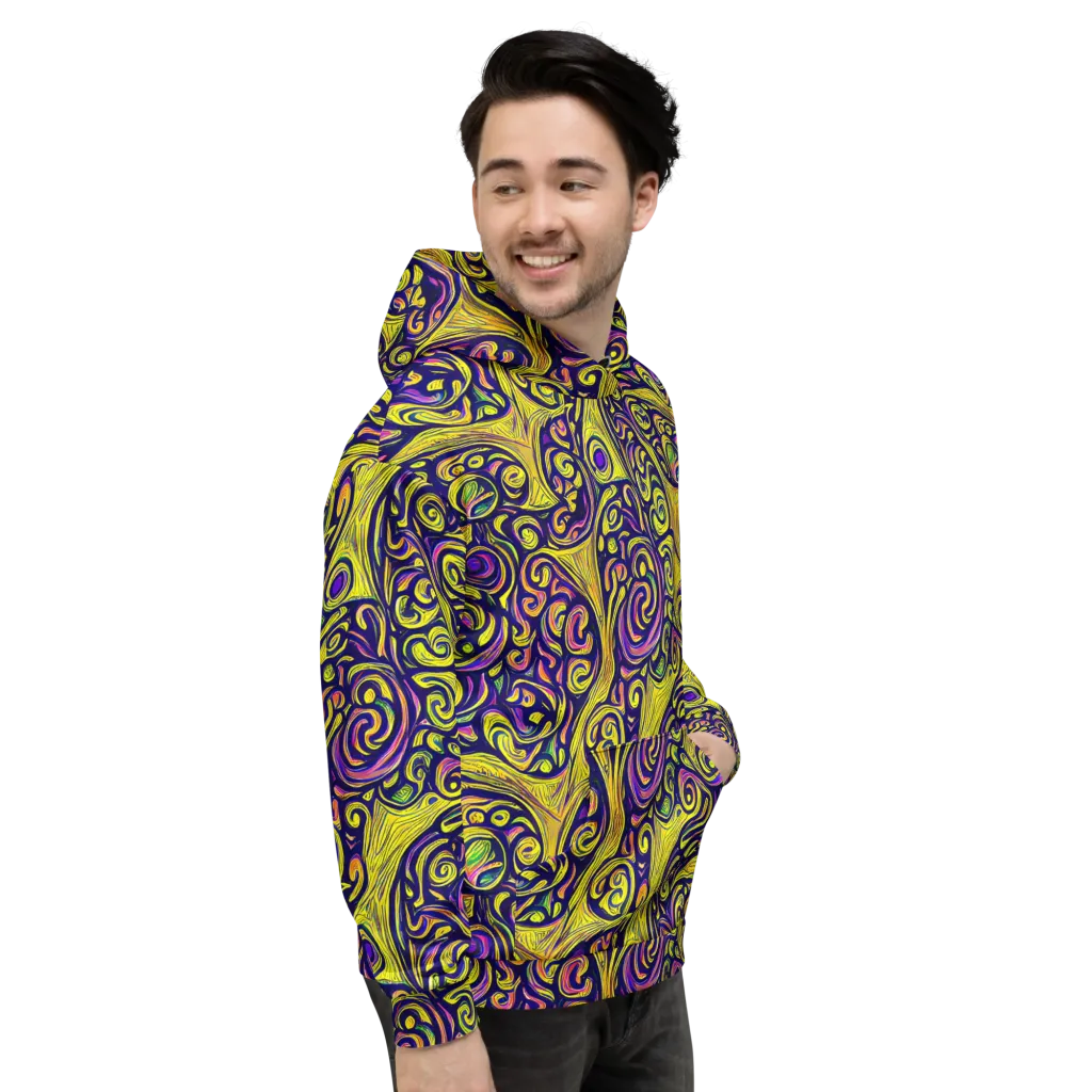 Indigo Fever on Hoodie — Right