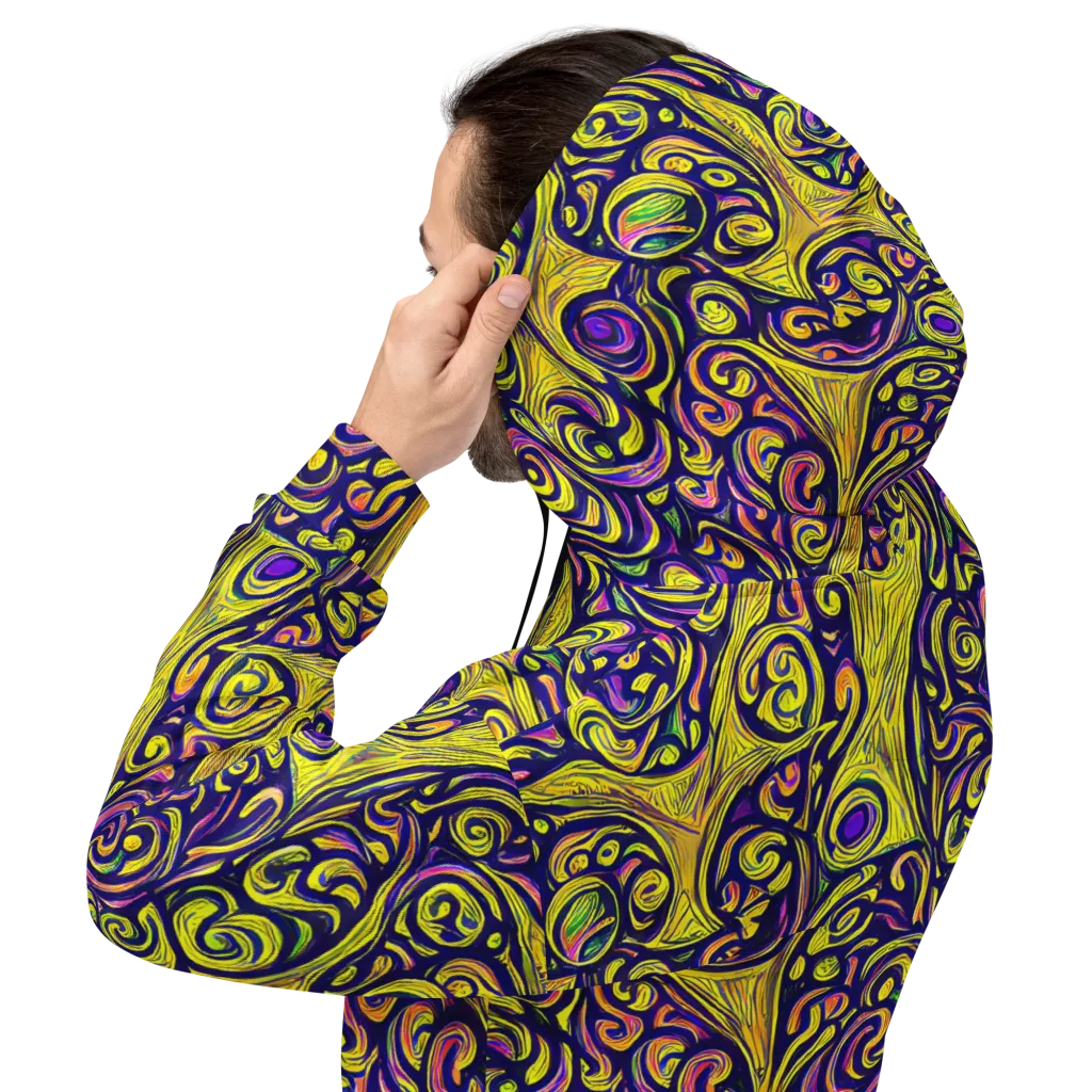 Indigo Fever on Hoodie — Back