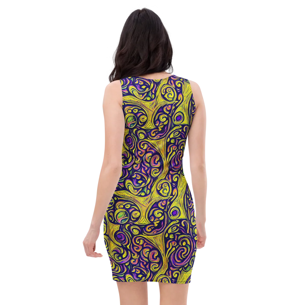 Indigo Fever on Bodycon Dress — Back