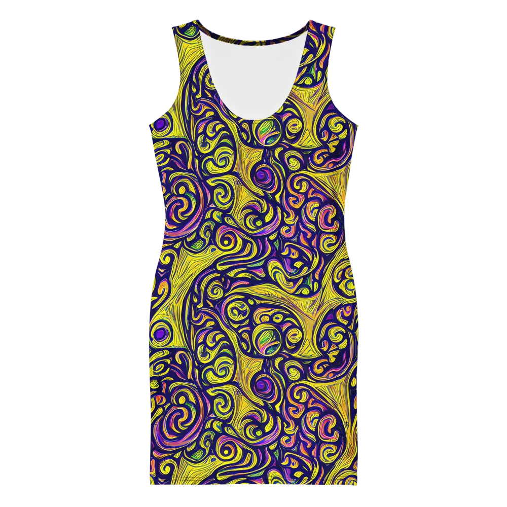 Indigo Fever on Bodycon Dress — Front
