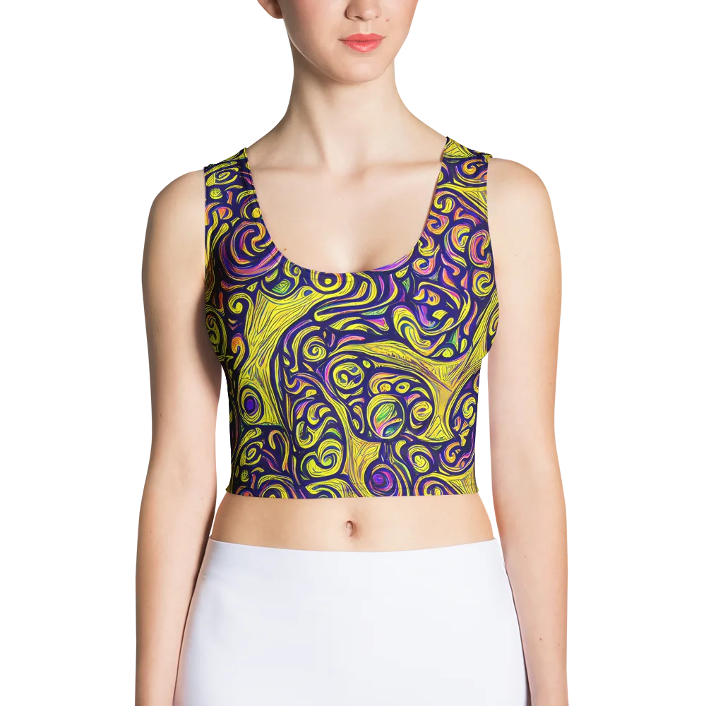 Indigo Fever on Crop Top — Front