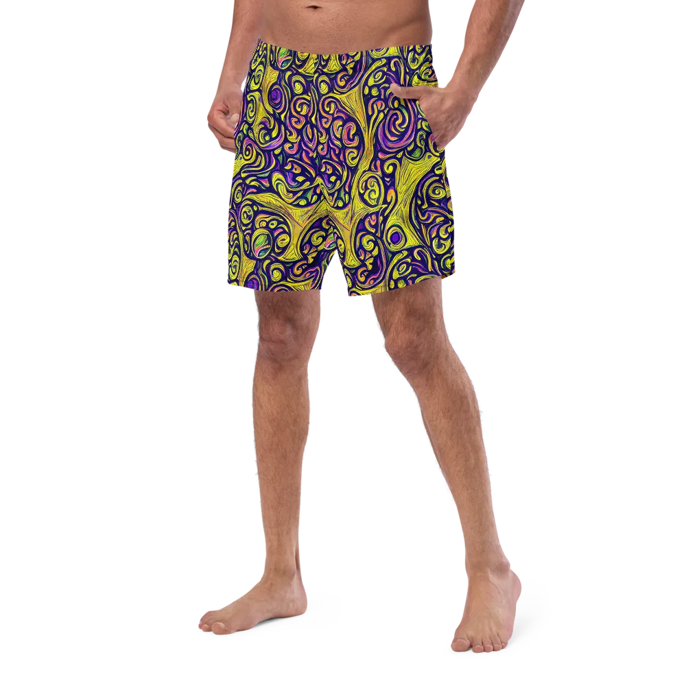 Indigo Fever on Swim Trunks — Left Front