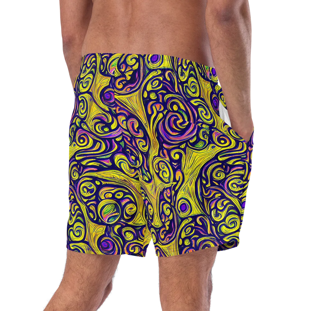 Indigo Fever on Swim Trunks — Right Back