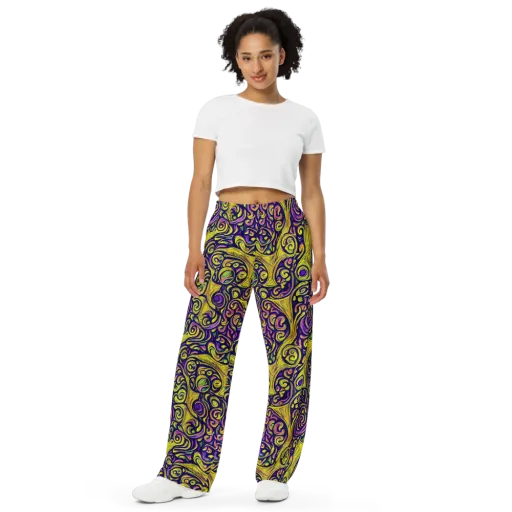 Indigo Fever on a Wide-Leg Pants