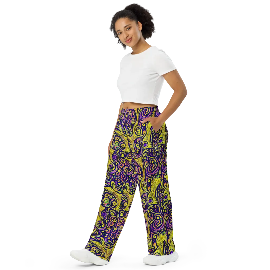 Indigo Fever on Wide-Leg Pants — Left Front
