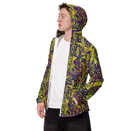 Indigo Fever on a Men's Windbreaker