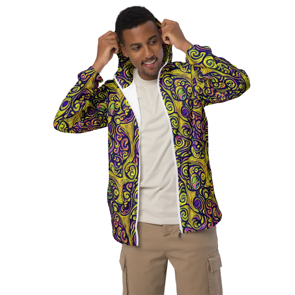 Indigo Fever on Men's Windbreaker — Front